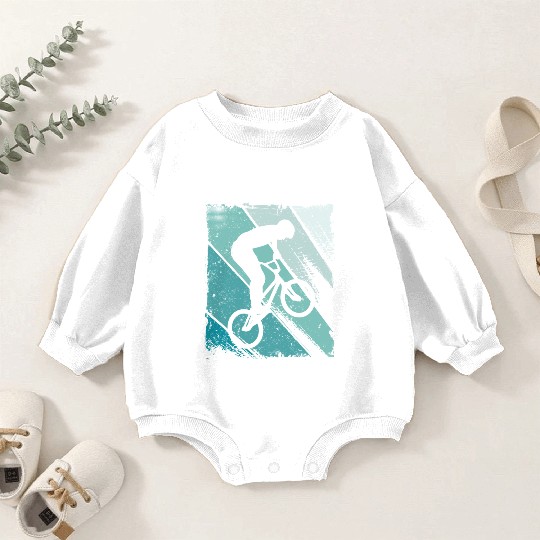 BMX Bike Bicycle Graphic Riders Cycling BMX Baby Romper Sweatshirts