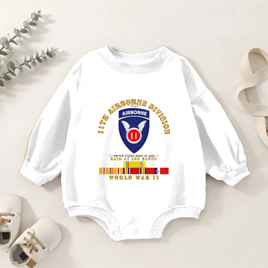 11th Airborne Division Raid at Los Baños WWII wPAC Baby Romper Sweatshirts