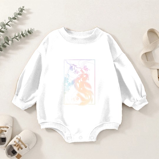 Kawaii Cherry Blossom Koi Baby Romper Sweatshirts