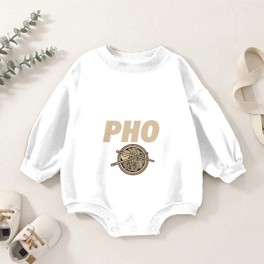 Powered By Pho Soup Vietnamese Noodle Food Baby Romper Sweatshirts