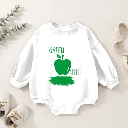 Awesome green apple Baby Romper Sweatshirts
