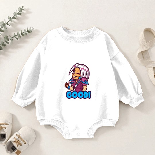 emote maker featuring lost ark inspired characters Baby Romper Sweatshirts