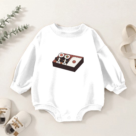 Sushi Bento Box Australian Shepherd Baby Romper Sweatshirts