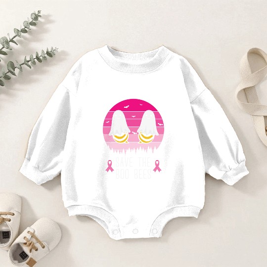 Save the Boo Bees Breast Cancer Awareness Baby Romper Sweatshirts