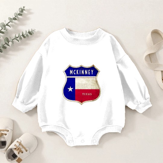 McKinney Texas Crest Flag Design Baby Romper Sweatshirts