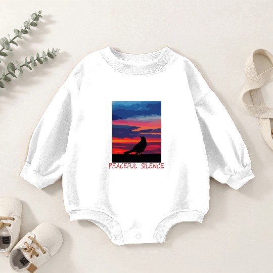 Peaceful Silence Baby Romper Sweatshirts
