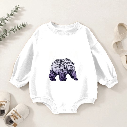 Alaska Gift USA Natur Bär Denali Grizzly Wald Baby Romper Sweatshirts