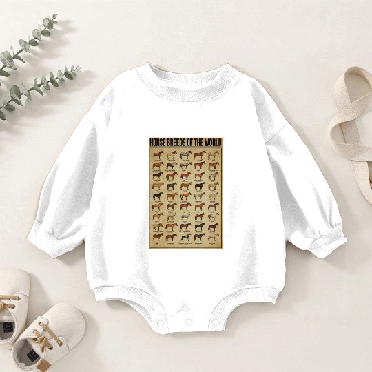 Horse breeds of the world Poster, Horse Poster Baby Romper Sweatshirts