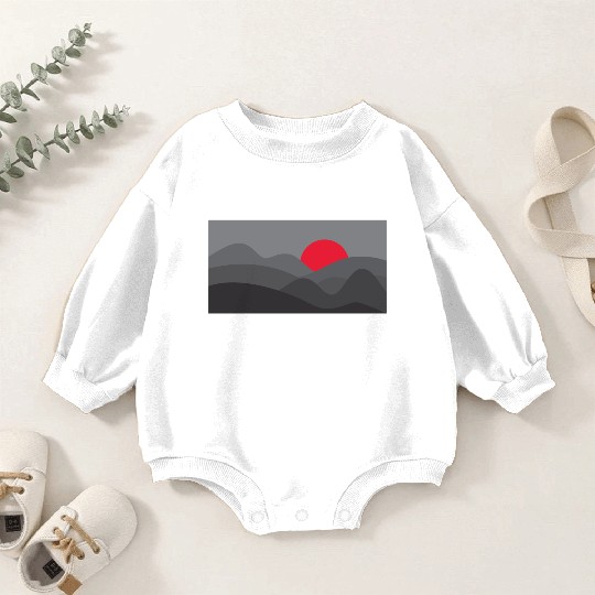 Minimalist Sun Gray Baby Romper Sweatshirts