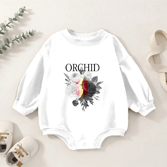 Orchid Flowers Baby Romper Sweatshirts