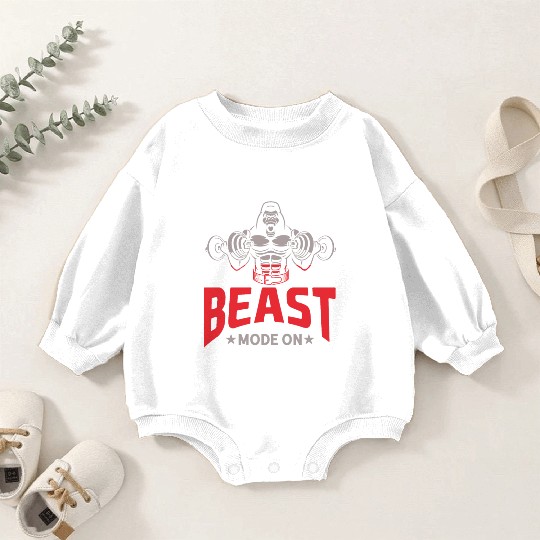 Gorilla Bodybuilding Beast Gym Motivation Baby Romper Sweatshirts