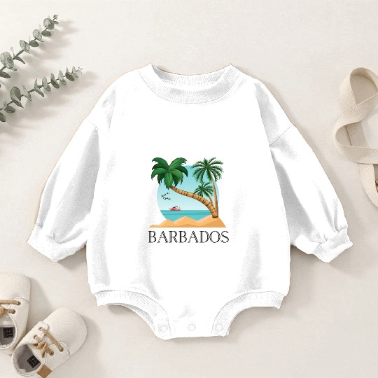 Barbados,Show you love for Barbados Baby Romper Sweatshirts