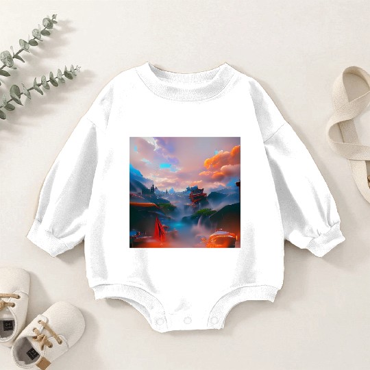 A Timeless World in a Distant Solar System Bright Baby Romper Sweatshirts