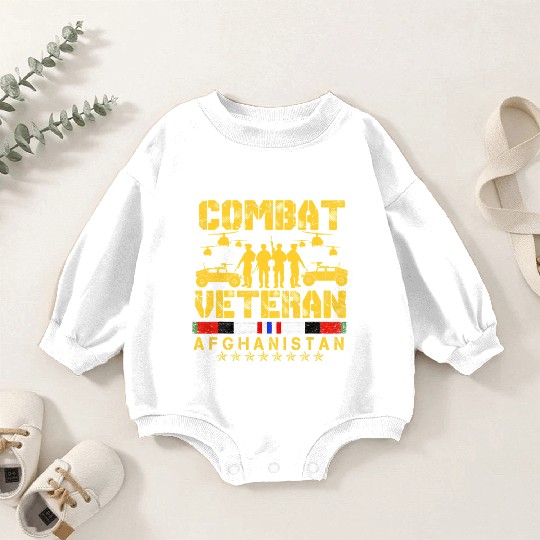Combat Veteran Afghanistan Proud Us Baby Romper Sweatshirts