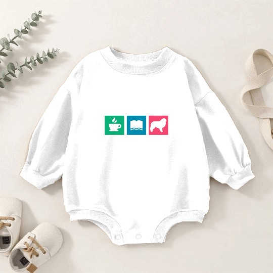 Coffee Books Great Pyrenees I'm A Simple Woman Baby Romper Sweatshirts