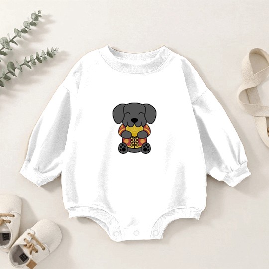Great Dane Chinese Costume Baby Romper Sweatshirts