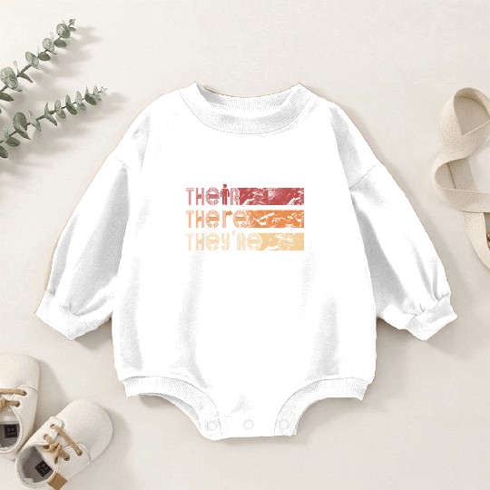 Their There They're English Teacher Grammar Baby Romper Sweatshirts