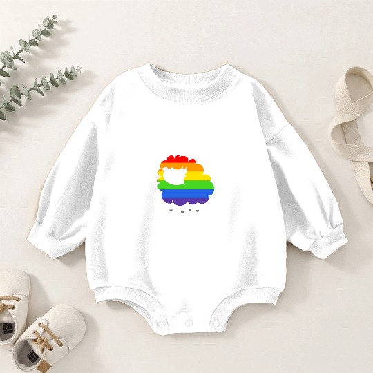 I Am The Rainbow Sheep Of The Family Pride Month Baby Romper Sweatshirts