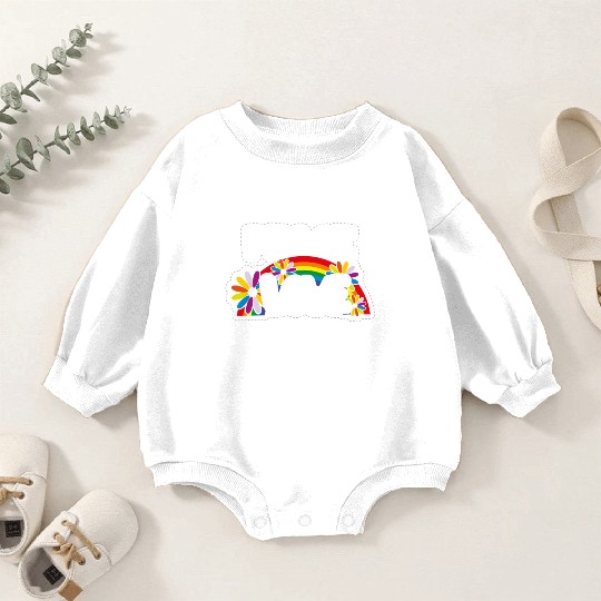 Peace love hippie Baby Romper Sweatshirts