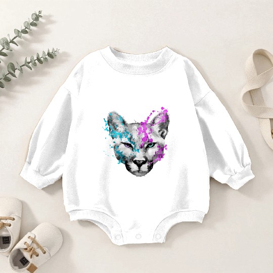 Dramabite mountain lion Baby Romper Sweatshirts