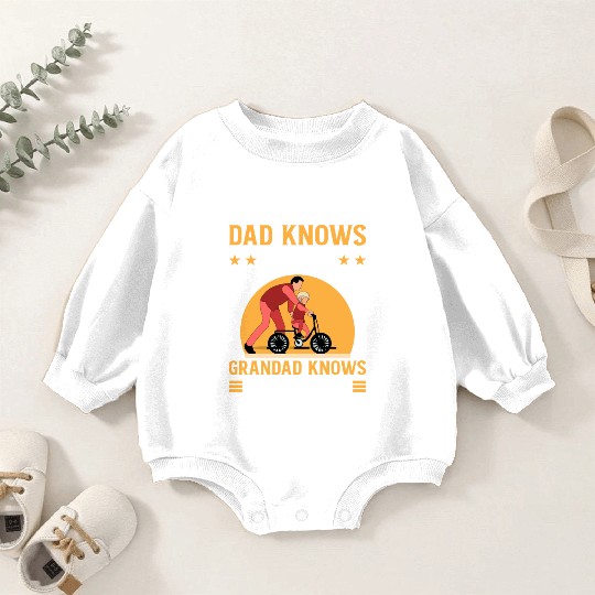 DAD KNOWS A LOT GRANDAD KNOWS EVERYTHING Baby Romper Sweatshirts