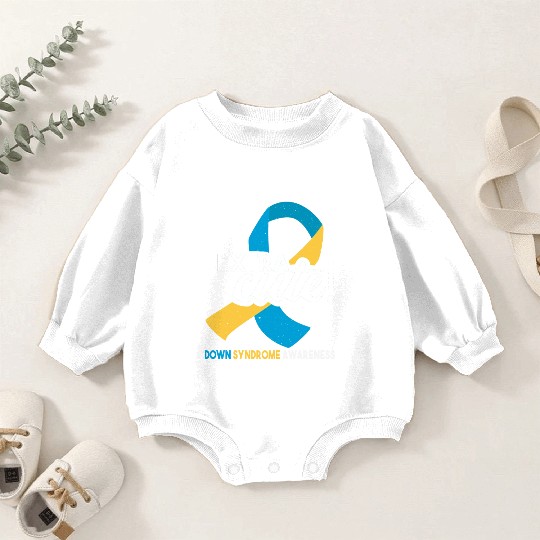 October Wear Blue Yellow Down Syndrome Awareness Baby Romper Sweatshirts