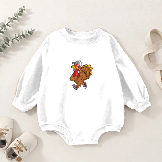 Thanksgiving Running Turkey Trot Squad Baby Romper Sweatshirts