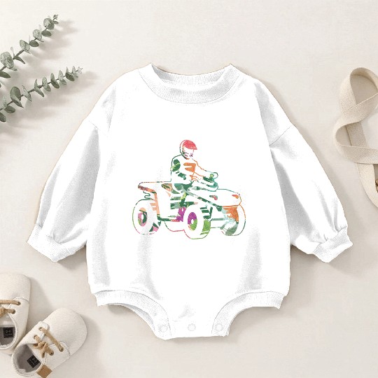 ATV Bike Girls Offroad 4 wheeler Quad Baby Romper Sweatshirts