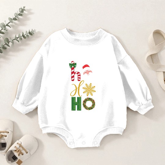 Ho Ho Ho Christmas icons Baby Romper Sweatshirts