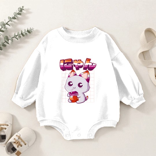 Lesbian Pride Gay Kawaii Cat Strawberry Milk Lesbi Baby Romper Sweatshirts