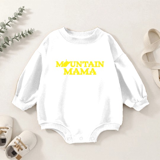 Mountain Mama Wv Blue And Gold Baby Romper Sweatshirts