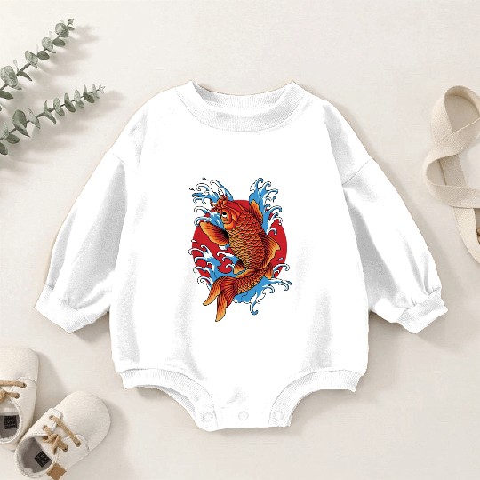 Koi Fish Baby Romper Sweatshirts