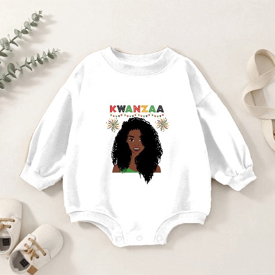 Happy Kwanzaa African Pride Black Woman Baby Romper Sweatshirts