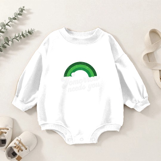 Rainbow Mental Health Tomorrow Needs You Baby Romper Sweatshirts