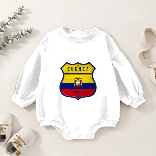 Cuenca Ecuador coat of arms flag design Baby Romper Sweatshirts