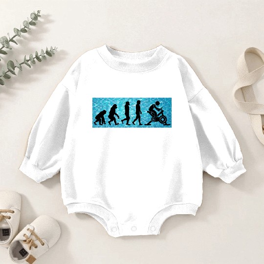 Aqua Cycling Swimming Pool Fitness Evolution Baby Romper Sweatshirts