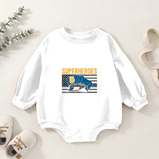 Not All Superheroes Wear Capes Police Cop Officer Baby Romper Sweatshirts
