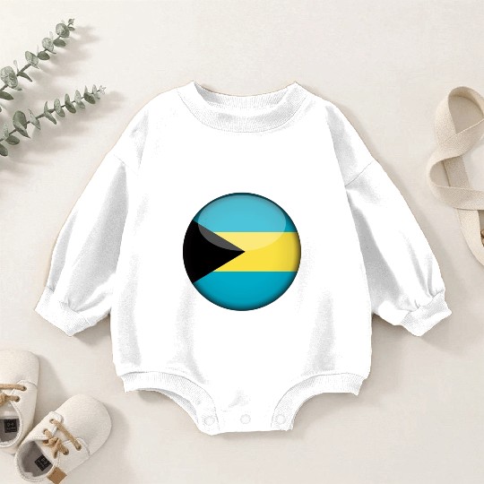 Bahamas Flag Baby Romper Sweatshirts