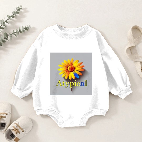 Colorful flower, atypical or neurodivergent Baby Romper Sweatshirts