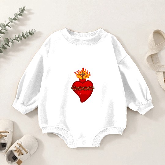 Sacred Heart of Jesus Christ Baby Romper Sweatshirts