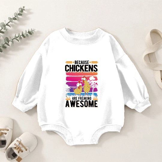 Chickens Farmer Chicken Coop Baby Romper Sweatshirts