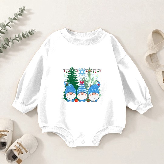 Merry Christmukkah, Jewish Christmas Baby Romper Sweatshirts