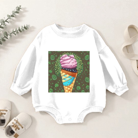 ice cream Baby Romper Sweatshirts