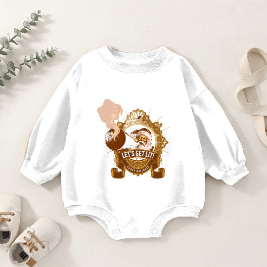 Lets get lit christmas Baby Romper Sweatshirts