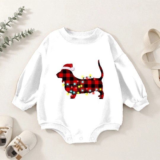 Basset Hound Christmas Dog Lover Pajamas Baby Romper Sweatshirts