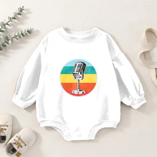 Karaoke Singer Microphone Vocalist Baby Romper Sweatshirts