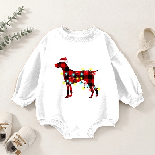 German Shorthaired Pointer Christmas Dog Lover Baby Romper Sweatshirts