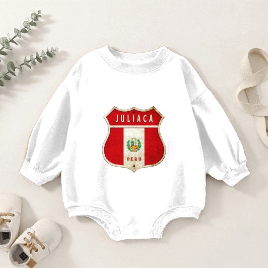 Juliaca Peru coat of arms flag design Baby Romper Sweatshirts