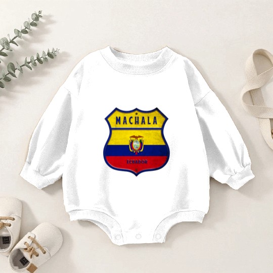 Machala Ecuador coat of arms flag design Baby Romper Sweatshirts