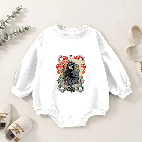 Let us play Poker Lucky 13 Skull gift Baby Romper Sweatshirts